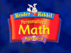 Reader Rabbit Math Adventures Ages 6-9 Title Screen